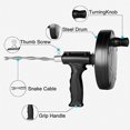 thumbnail image 2 of Heavy Duty Drain Cleaning Tool with Gloves for Bathroom, Kitchen, and Toilet Clogs, 2 of 5