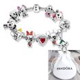 thumbnail image 1 of Pandora Disney Berloques Minnie Mickey Mouse Silver Bath Bracelet 925 Charm Pulseras Para Perros Y Gatos, 1 of 3