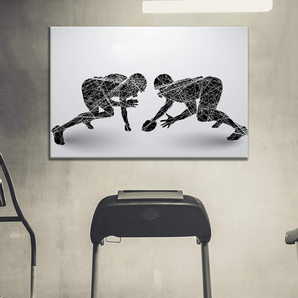 Wall26 Canvas Wall Art Sports Theme Football Players Competition