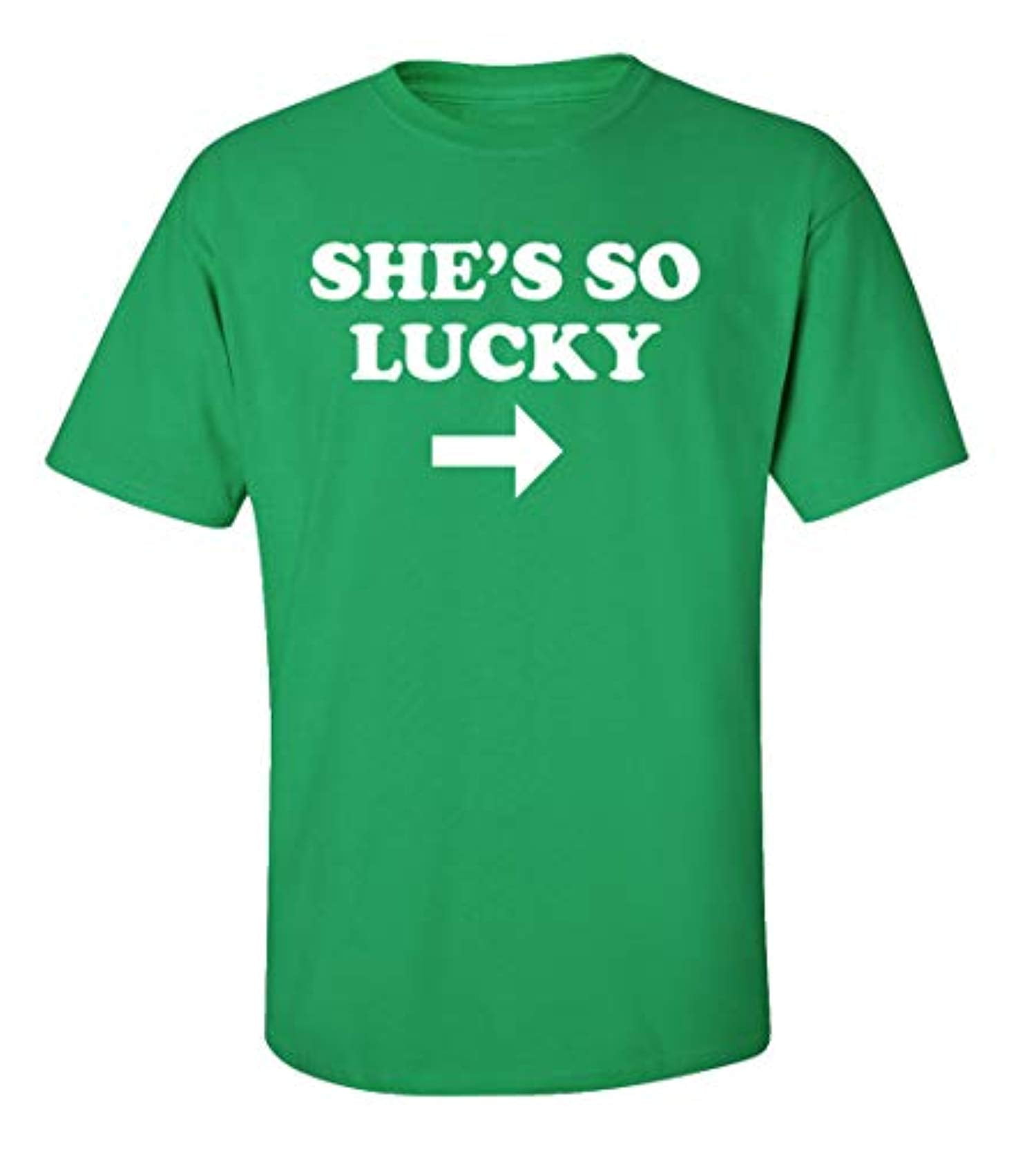 Funny St. Patrick's Day She's So Lucky Adult Short Sleeve Tee Shirt Black - Bild 15 von 17