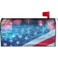 thumbnail image 2 of American Flag Patriotic Fireworks Independence Mailbox Magnetic Post Mailbox Cover Garden Decor Outdoor Large 25.5" X 21", 2 of 6