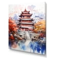 thumbnail image 2 of Designart "Autumn Serenity Beijing Landmarks III" People Canvas Wall Art - Global Orange China Art Living Room Canvas Art, 2 of 6