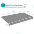 thumbnail image 2 of AECOJOY 10x8FT Outdoor Awning, Patio Sun/Rain Shelter w/Manual Crank, Grey, 2 of 7