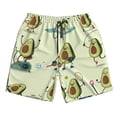 thumbnail image 4 of Bixox Men's Avocado for Exercise printing Casual Classic Fit Short Summer Beach Shorts, 4 of 6