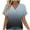 Gray, variant on Oversized V Neck T-Shirts for Women Cute Summer Tie Dye Gradient Color Print Short Sleeve Pullover Tops Loose Fit Cotton Tunic Blouse Red XL
