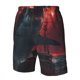 thumbnail image 4 of Balery Red Moon Shark Sailboat Traje de Baño Estilo Hawaiano para Hombre, Shorts de Secado Rápido con Bolsillos-XX-Large, 4 of 6
