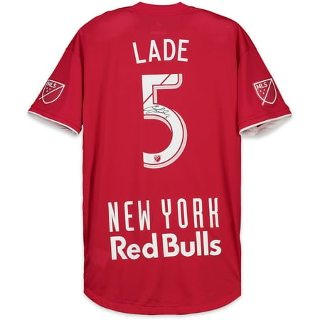 James Autographed Red Custom Jersey - Connor Lade New York Red Bulls Autographed Match-Used Red #5 Jersey vs. Portland Timbers on March 10, 2018 - Fanatics Authentic Certified