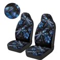 thumbnail image 3 of Uorisanigo Universal Front Car Seat Covers Washable Blue Dragonfly High Back Front Car Seat Protectors - Fit for Most Cars, Trucks, SUVS, Vans 2 PCS Non Slip Auto Cover Sets, 3 of 7