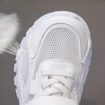 thumbnail image 5 of CAUYDY Kids Boys Girls Athletic Mesh Running Shoes Breathable Lightweight Non Slip Sneakers with Hook and Loop for Outdoor and Indoor Play(L101-White,2.5), 5 of 9