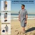 thumbnail image 4 of Catalonia Beach Changing Poncho Towel with Hood, Super Absorbent Microfiber Swim Robe for Men Women Surfing Bath Shower Pool, Quick Drying, Grey, 4 of 5