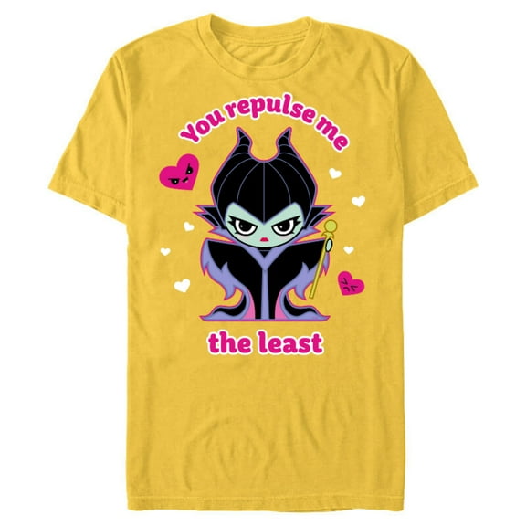 Disney Villains Maleficent You Repulse Me The Least - Short Sleeve Blended T-Shirt for Adults - Customized-Yellow