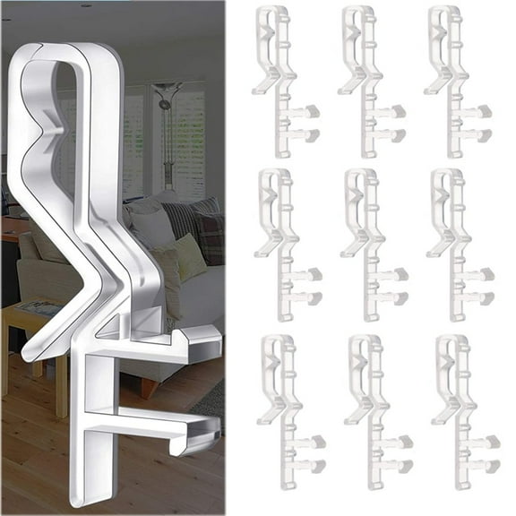 12PCS Valance Clips 2 Inch Window Valance Clips Clear Plastic Valance Retainer Clips Blind Valance Clips Hidden Valance Clips