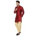 thumbnail image 6 of Men's Handmade Silk Blend Festive Kurta with Bottom..., 6 of 7