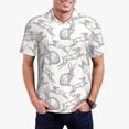 thumbnail image 5 of Wukai Hand Drawn Rabbit Men’s Polo Shirts,Quick-Dry Athletic Shirt,Classic Fit Shirts-Large, 5 of 8