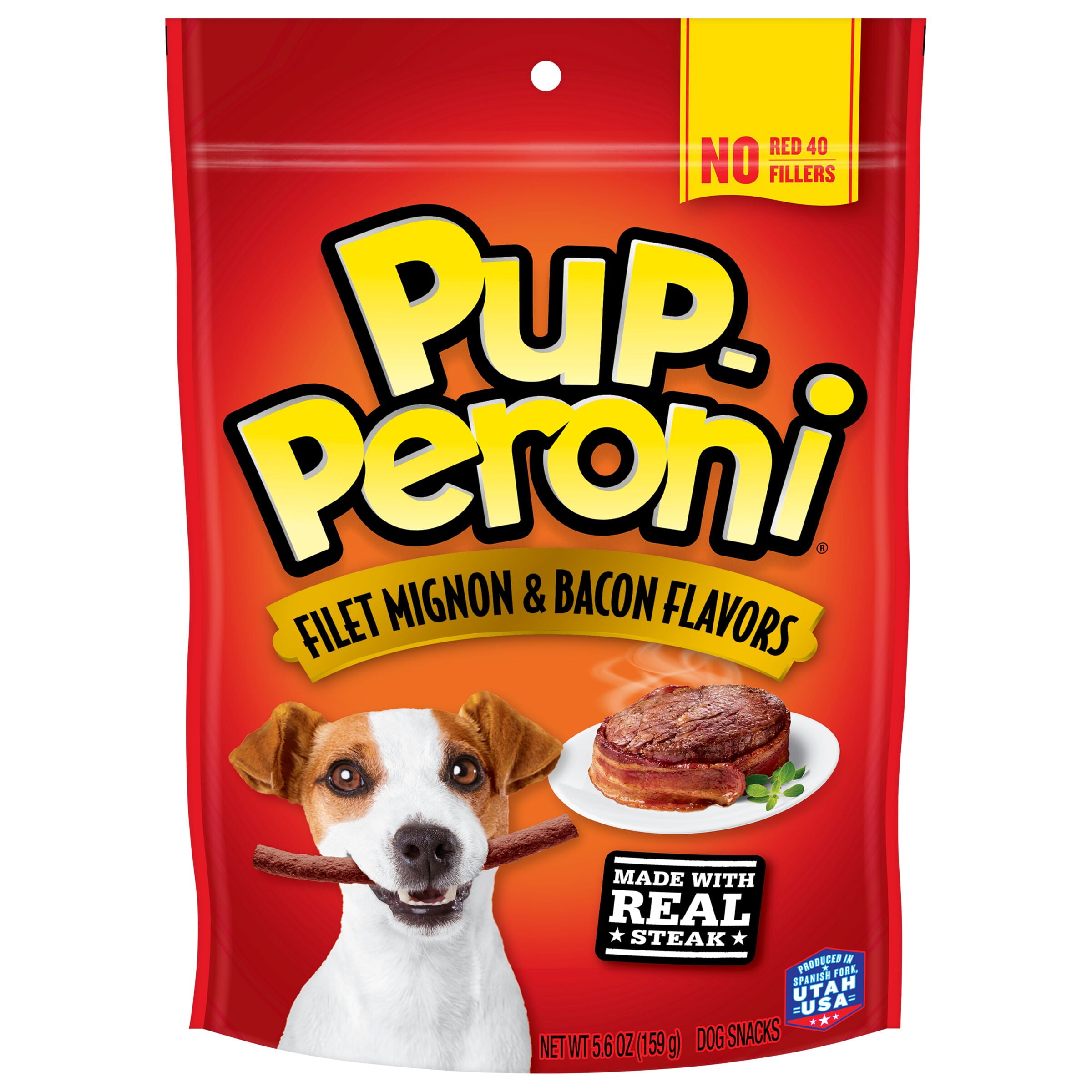 Pup-Peroni Filet Mignon & Bacon Flavors Dog Snacks, 5.6-Ounce Bag