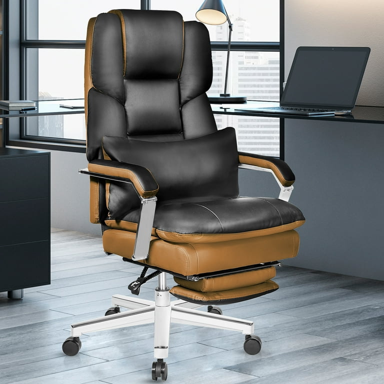 Reclining Office Chair with Footrest, HomeZeer Big and Tall Office