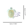 thumbnail image 2 of Pinza para el pelo XINYU Acetato Tortuga Marina Paquete de 2 Verde Claro, 2 of 6