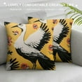 thumbnail image 3 of COMIO Decorative Crane Pillow Cover, Throw Pillow Cover with Oriental Crane, Cover only, 3 of 5
