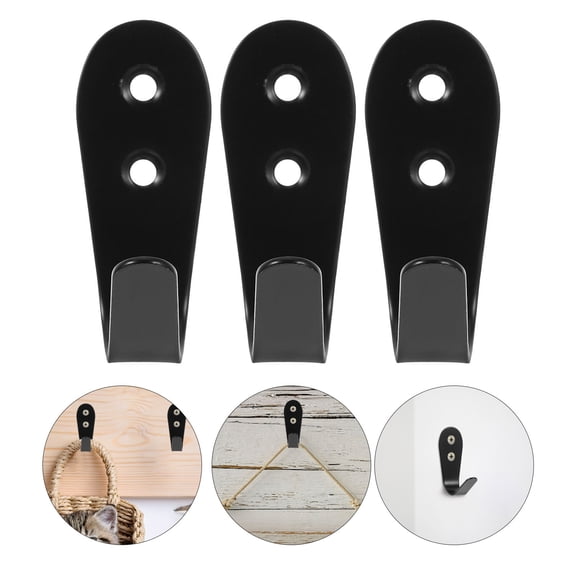 HOMEMAXS Stylish Black Stainless Steel Coat Hook for Home Use Adds Elegance and Functionality 12pcs