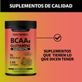 thumbnail image 4 of Beyond Vitamins BCAA + Glutamina + Electrolitos | 7g Aminoácidos BCAA 2:1:1 + 2.5g L-Glutamina en Polvo | Con Magnesio, Potasio, Calcio y Vitamina B6 | Sabor Sandía-Limón | 30 Servicios, 4 of 5