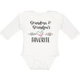 thumbnail image 3 of Inktastic Grandma and Grandpas Favorite- Heart Grandchild Boys or Girls Long Sleeve Baby Bodysuit, 3 of 5