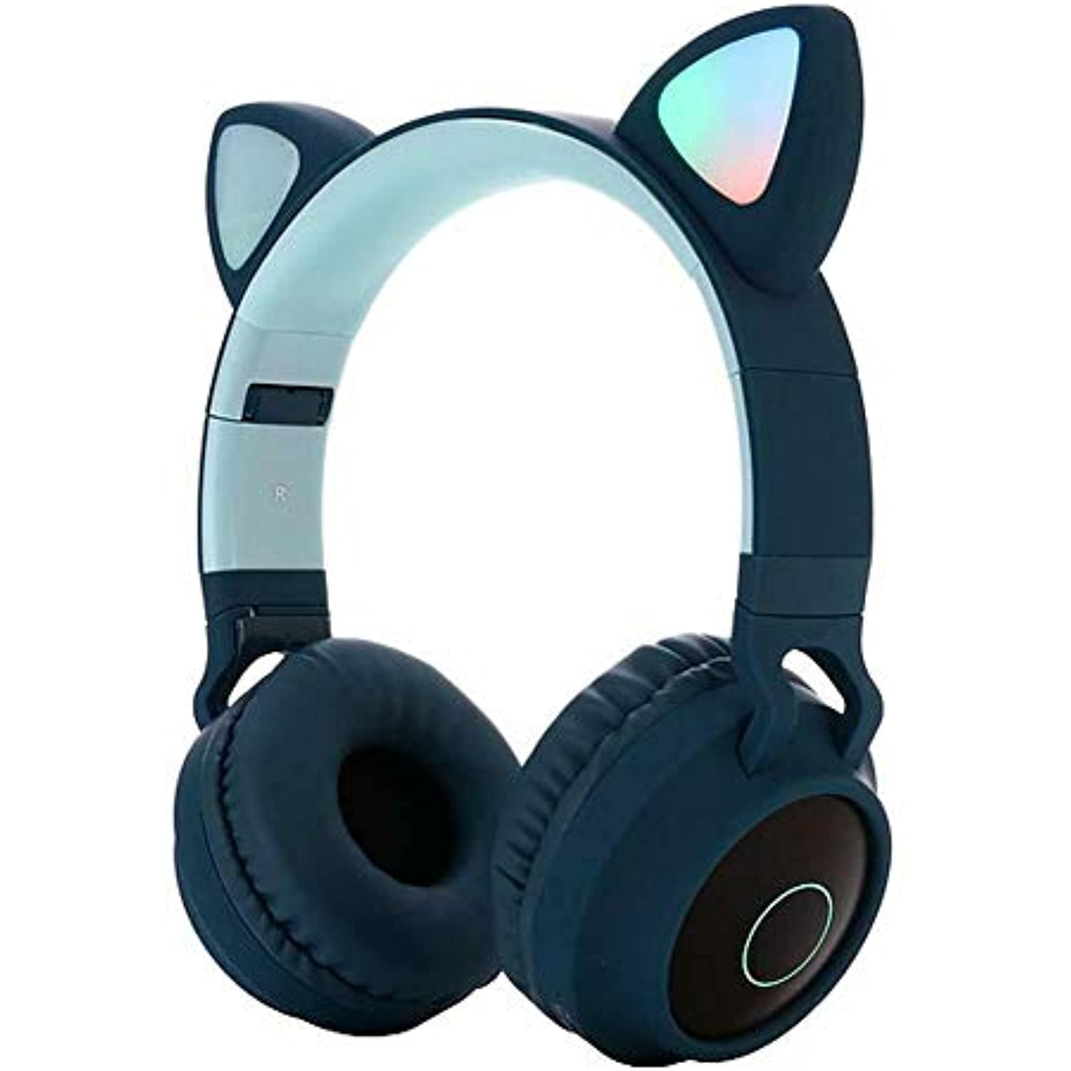 LVHE Bluetooth Headphones, Cat Ear LED Light Up Headphones 85dB Volume