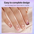thumbnail image 3 of Kit de uñas de gel francés Vansiho Short Square con lámpara de uñas, 3 of 6