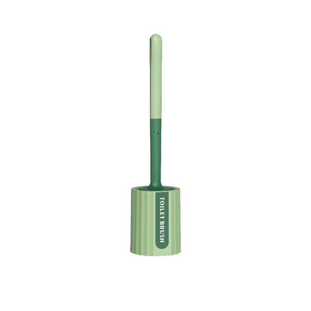 Herunwer Brosse de Toilette Moderne avec Support, Outil Hygiénique de Nettoyage de Salle de Bain avec Base de Rangement Compacte