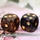 thumbnail image 4 of 10 Pcs 16mm Resin Dice D6 Black Gold Points Round Edges Ktv Bar Nightclub Entert, 4 of 5