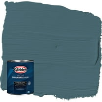 Glidden HEP Azalea Leaf / Blue Satin Exterior Paint with Primer, 1 Quart
