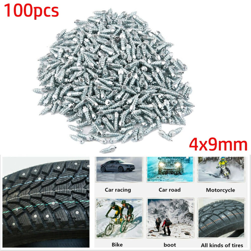 Cogfs 100x9mm Screw in Tire Stud Snow Spikes Racing Track Tire Ice