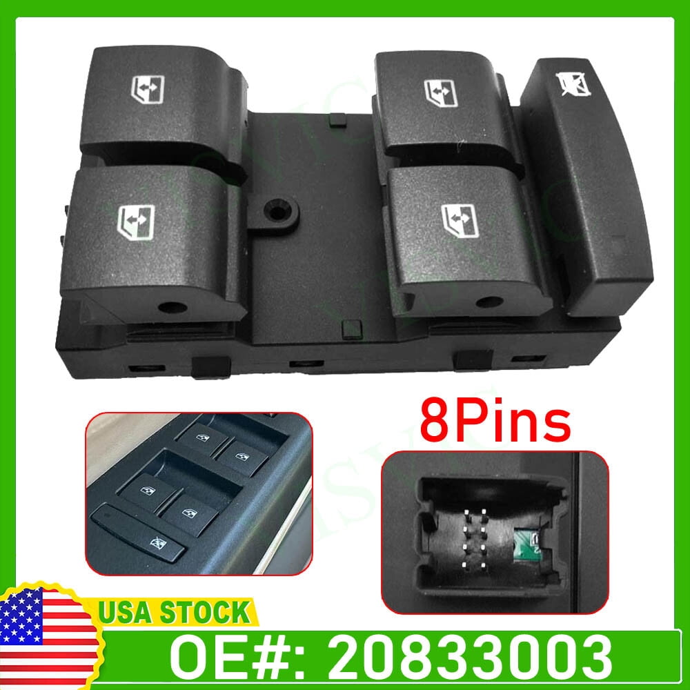 Front Driver Side Door Master Power Window Switch 20917577 fits Cruze 2011-2016