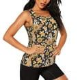 thumbnail image 2 of Fotbe Sunflowers Bee Womens Loose Fit Casual Flowy Slim-Fit Tank Tops Athletic Round Neck Trendy Sleeveless Summer Tops for Gym and Yoga-Small, 2 of 9