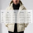 thumbnail image 4 of Winter Puffer Coat for Men Solid Color Warm Hooded Thick Coat Stand Collar Zip Up Padded Outerwear for Daily, 4 of 7