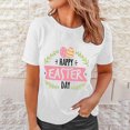 thumbnail image 2 of Pxiakgy Liquidation! Joyeuses Pâques! T-Shirts pour Femmes, T-Shirt Graphique Lapin de Pâques, T-Shirts de Vacances Œuf de Pâques, Mode Féminine Col Rond Manches Courtes T-Shirt Imprimé de Pâques Blanc S, 2 of 4