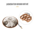 thumbnail image 3 of Riwcyla Handpan Steel Hand Drum in C Tone 9 Notes 16 Inches Percussion Instrument Alloy Steel with Drumstick Handpan Stand Woven Rattan Carved Designs Silver, 3 of 6
