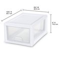 thumbnail image 4 of Sterilite Tiroir de Rangement Empilable Modulaire pour Garde-Robe (Lot de 6), 4 of 12
