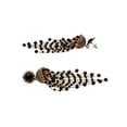 thumbnail image 2 of Crunchy Fashion Bollywood Jewellery Traditional Ethnic Bridal Bride Wedding Bridesmaid Gold-Plated Stunning Designer Long Black color Pearl Jhumka, 2 of 3