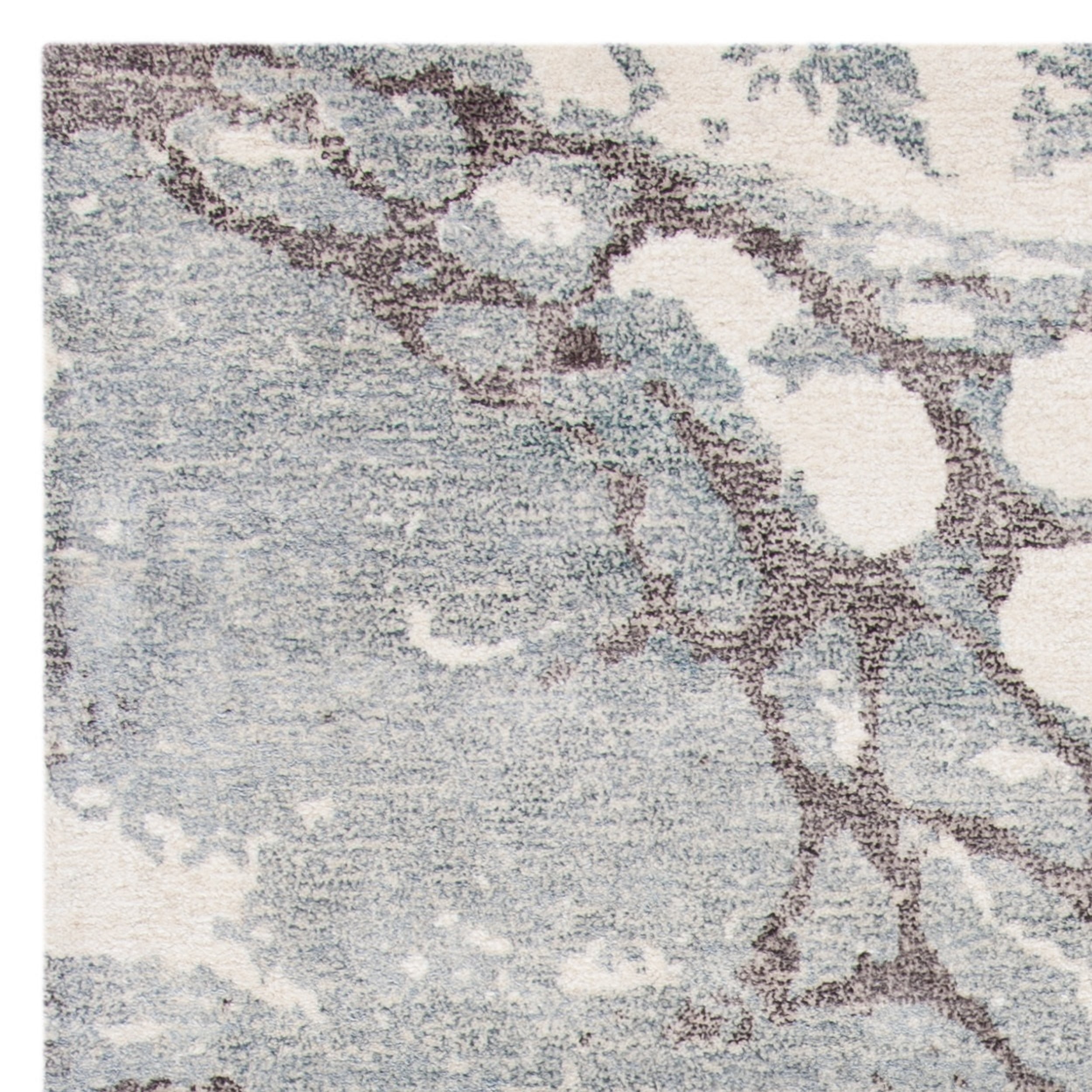SAFAVIEH Restoration Vintage Conway Abstract Distressed Runner Rug, Grey/Ivory, 2'3" x 8'