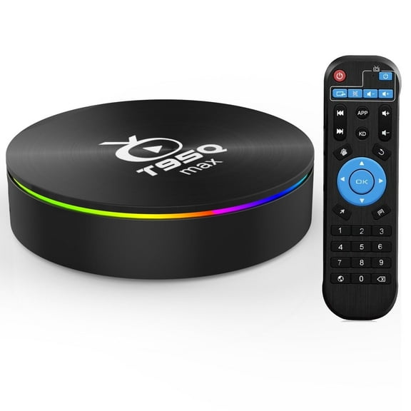 Android 11.0 TV Box T95Q max Amlogic S905X4 with 4GB RAM 32GB ROM 4K Ultra HD H.265 Dual Band WiFi BT 4.0 Media Box 2.4/5Ghz WiFi 100M LAN