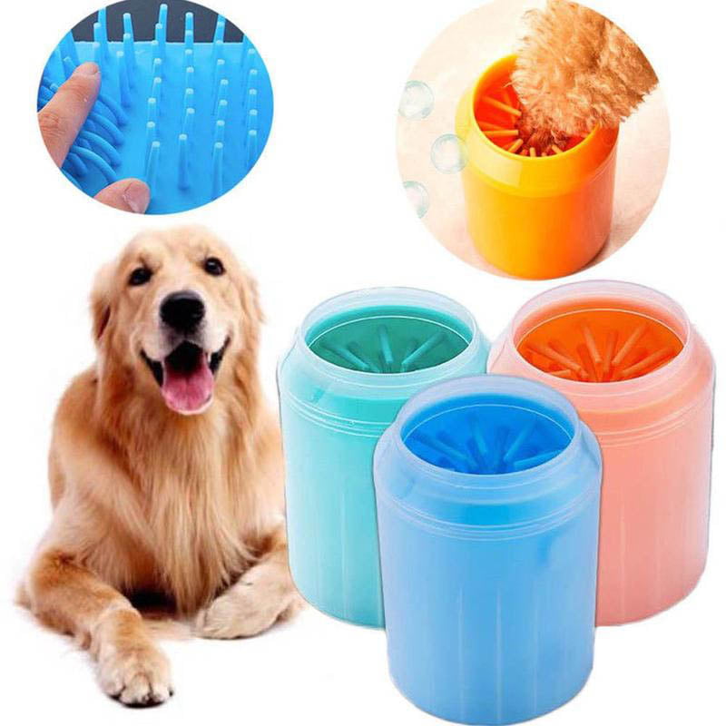 ghfashion Portable and Easy to Clean Cat Dog Paw Washing Silicone Brush Cup Pet Foot Cleaning Tool Cleaner Green S