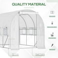 thumbnail image 4 of Outsunny 10' x 7' x 7' Walk In Tunnel Greenhouse, Outdoor Green House with Anti-Tear PE Cover, 4 of 9