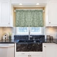 thumbnail image 5 of Yayeee Kitchen Curtains Tier Pair Light Filtering 27"x36" Rod Pocket Short Cafe Window Panel, Retro Green Abstract, 5 of 7