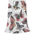 thumbnail image 2 of Honeii Vintage Butterflies Print Fleece Blanket - Throw Blanket for Bed, Sofa, Couch, Camping, and Travel , Microplush Ultra Soft Warm Blanket-80"x60", 2 of 7
