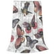 thumbnail image 2 of Balery Vintage Butterflies Manta de Felpa Suave y Acogedora – Cobija de Franela Aterciopelada para Cama, Lavable y Cálida para Sofá, Mascotas, Transpirable-50"x40", 2 of 7