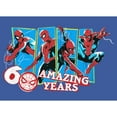 thumbnail image 2 of Women's Spider-Man: Beyond Amazing 60 Amazing Years  Racerback Tank Top Royal Blue Heather Small, 2 of 4