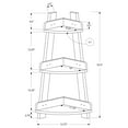 thumbnail image 4 of Bathroom Accent Shelves Storage Laminate White Contemporary Modern, 4 of 4