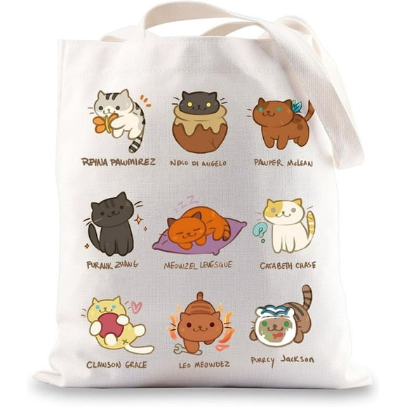 shiyou-Percy Movie Inspired Canvas Tote Bag Percy Fan Gift Percy Camp Half Blood Shoulder Bag Heroes of Olympus Merch