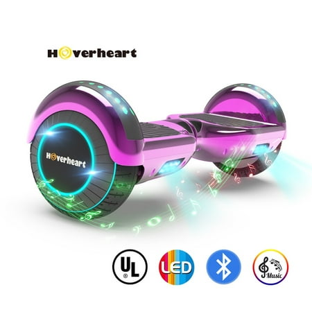 UL2272 Certified TOP LED 6.5" Hoverboard Two Wheel Self Balancing Scooter New Chrome Pink