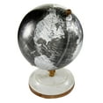 thumbnail image 6 of DecMode 5" Small Black World Map Globe with Silver Continents and White Marble Base, 6 of 12